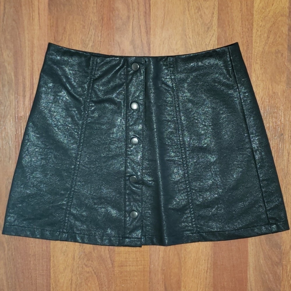 Faux Leather Skirt